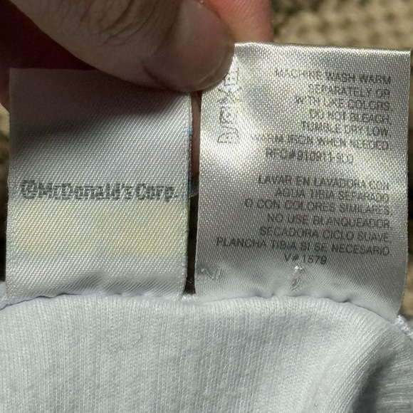 Vintage 90s McBaby Sleeper and Bib Blue Bear Cotton 6-9 months - Picture 6 of 8